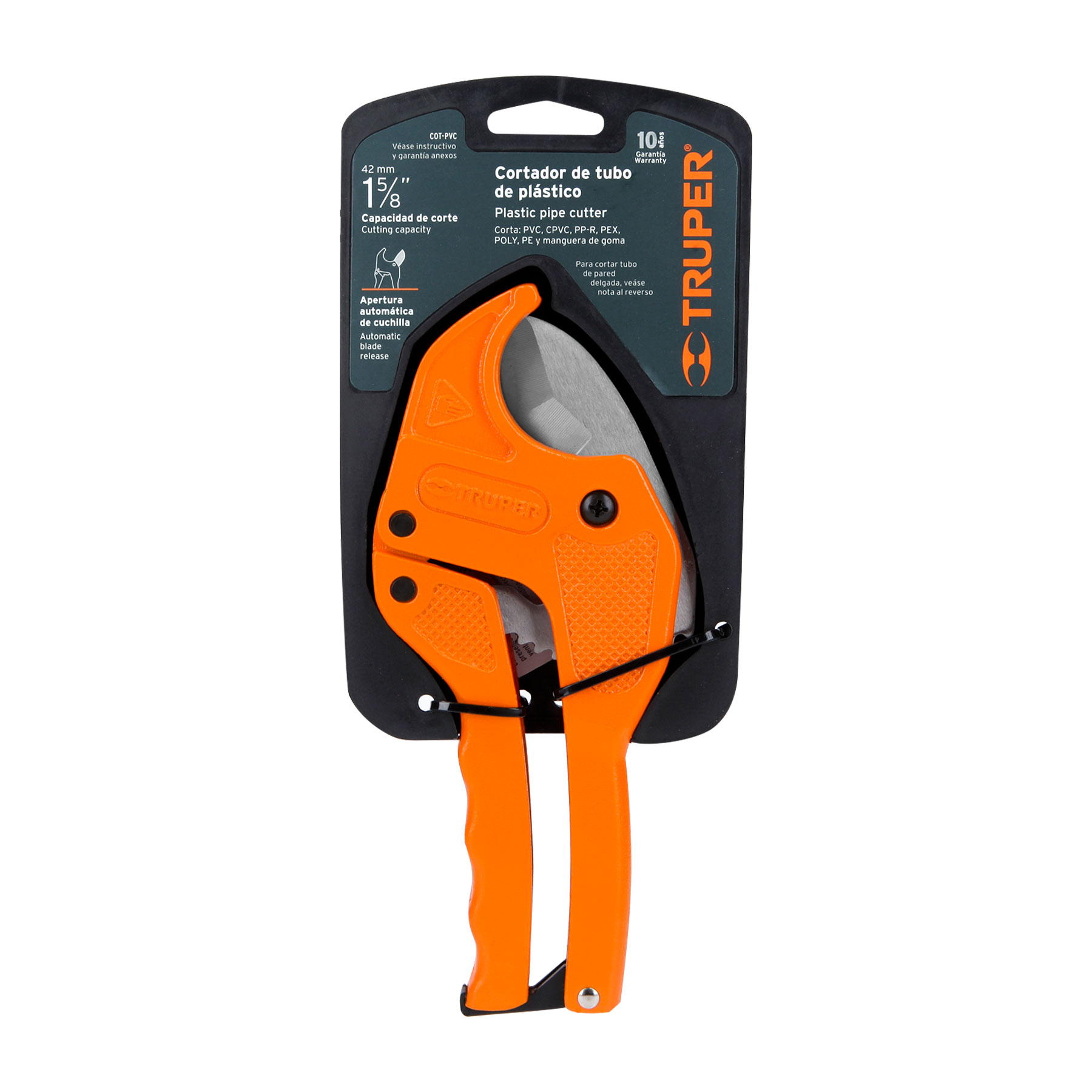 cortador de tubo de plástico, corte 1 5/8" (41 mm), truper