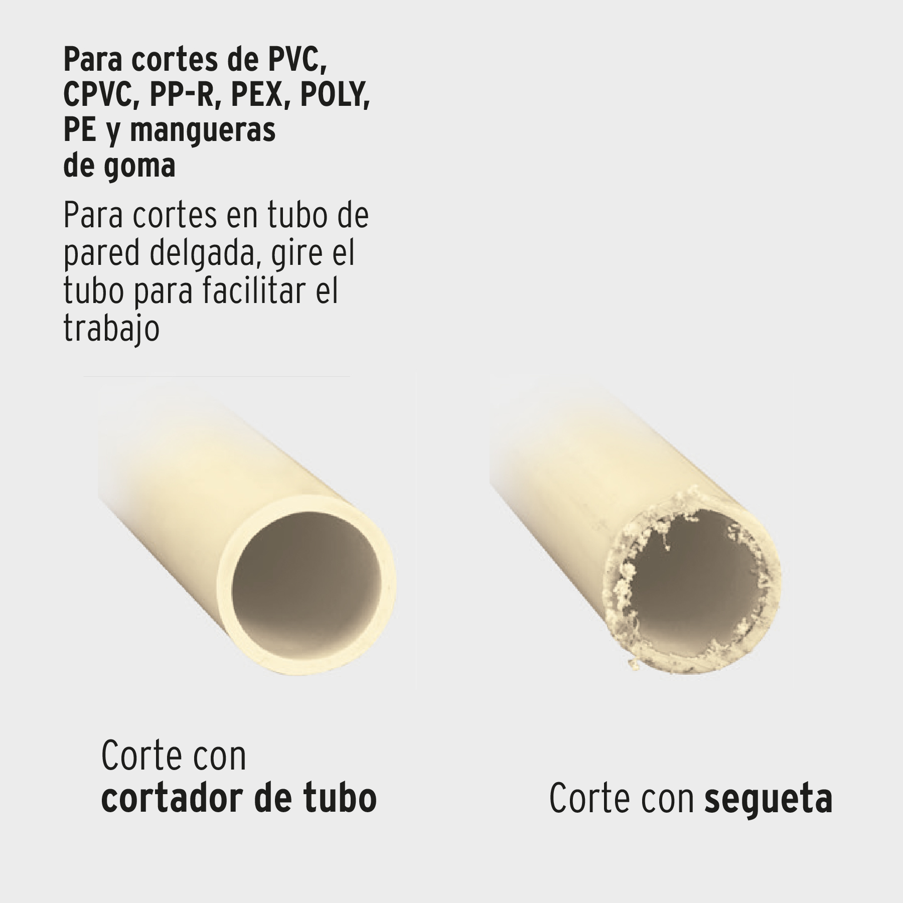 cortador de tubo de plástico, corte 1 5/8" (41 mm), truper cortador de tubo de plástico, corte 1 5/8" (41 mm), truper
