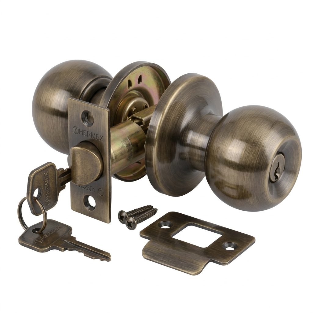 cerradura pomo, entrada.