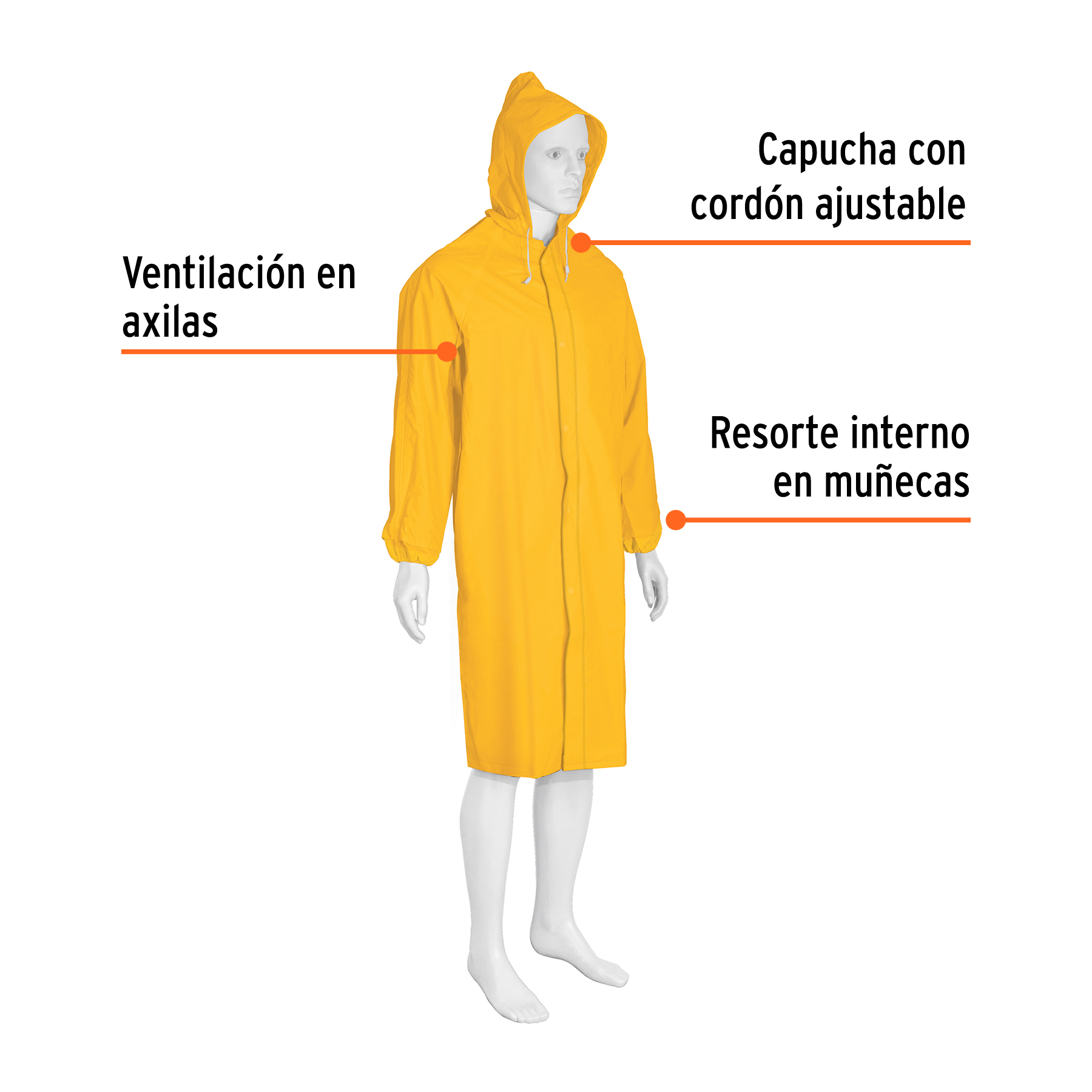conjunto impermeable de pvc con forro de poliéster truper conjunto impermeable de pvc con forro de poliéster truper